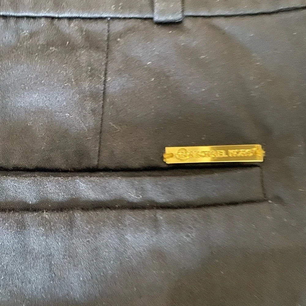 Michael Kors Navy Trousers with Gold Button 8